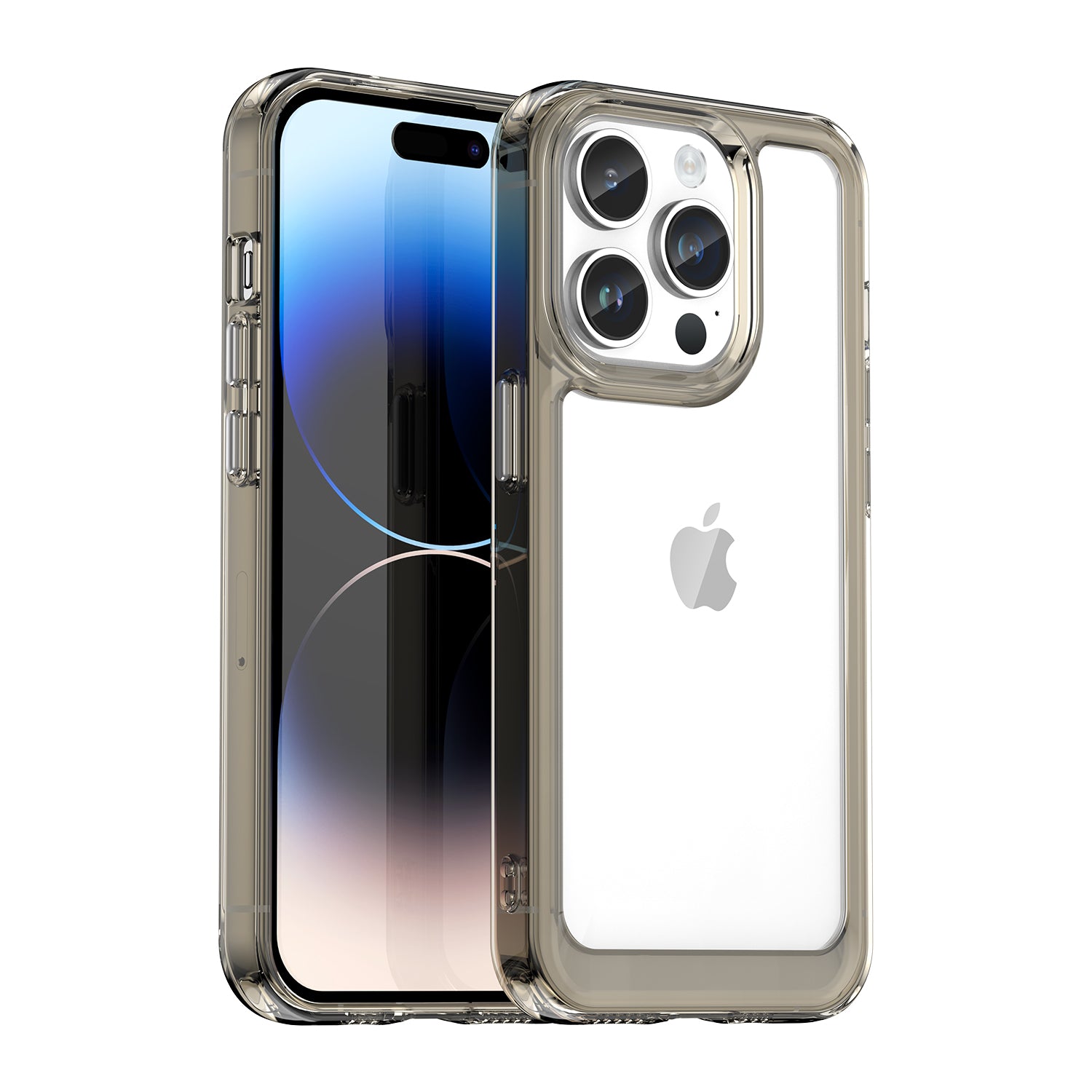 Apple iPhone 14 Pro Max Soft TPU Bumper Case [Clear Grey]