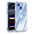 iPhone 15 CrystalGuard MagSafe Clear Shockproof Bumper Case [Sky Blue] - Sky Blue