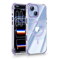 iPhone 15 CrystalGuard MagSafe Clear Shockproof Bumper Case [Lilac] - Lilac