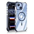 iPhone 15 CrystalGuard MagSafe Clear Shockproof Bumper Case [Midnight Blue] - Midnight Blue