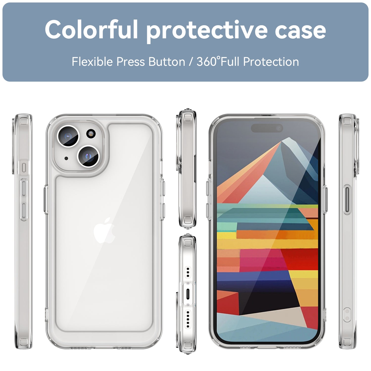 Apple iPhone 15 Soft TPU Bumper Case [Clear]