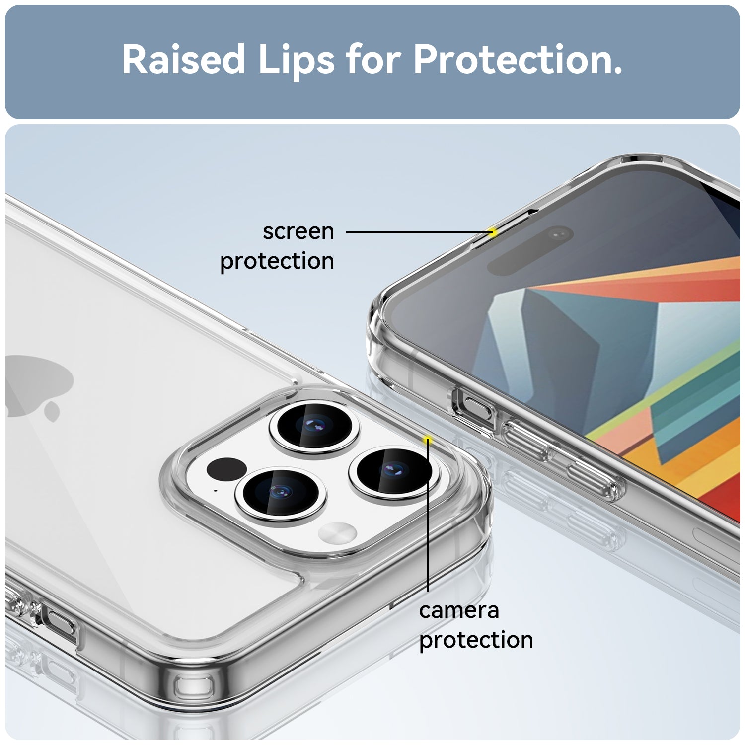 Apple iPhone 15 Pro Max Soft TPU Bumper Case [Clear]