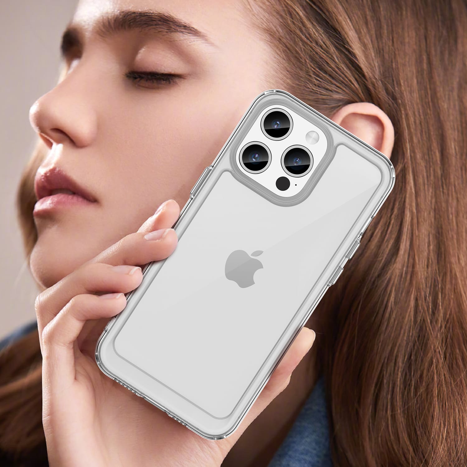 Apple iPhone 15 Pro Max Soft TPU Bumper Case [Clear]
