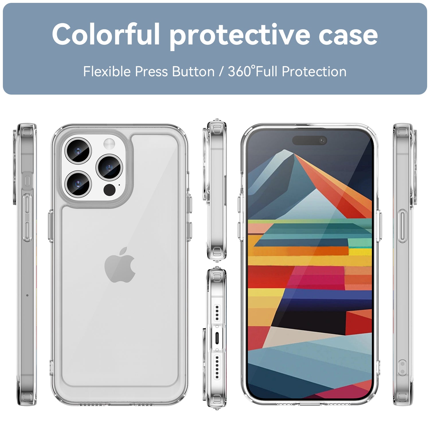 Apple iPhone 15 Pro Max Soft TPU Bumper Case [Clear]