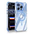 iPhone 16 Pro Max CrystalGuard MagSafe Clear Shockproof Bumper Case [Sky Blue] - Sky Blue
