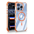 iPhone 16 Pro Max CrystalGuard MagSafe Clear Shockproof Bumper Case [Orange] - Orange