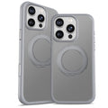 iPhone 16 Pro Premium Matte MagSafe 360° Rotating Ring Stand Case [Grey] - Grey