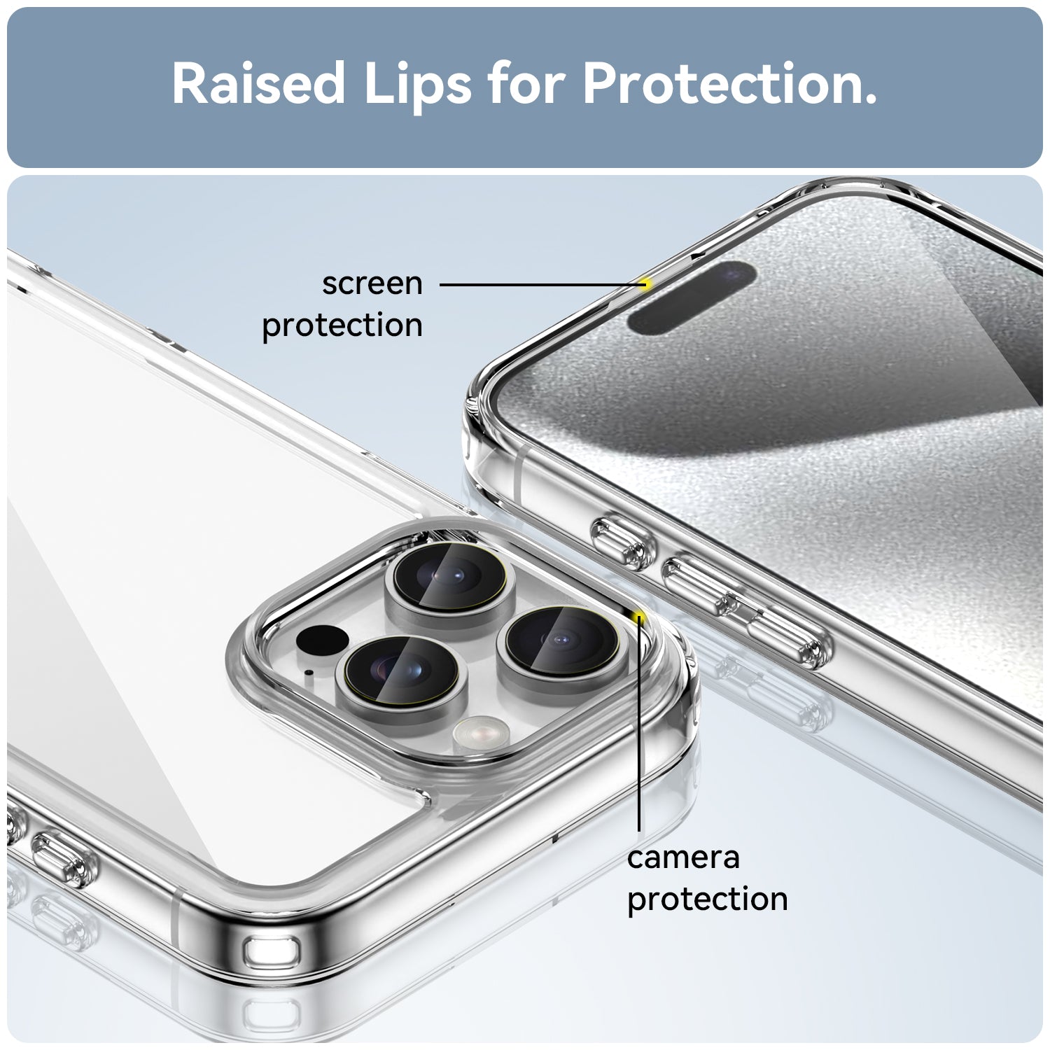 Apple iPhone 16 Pro Max Soft TPU Bumper Case [Clear]