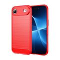 iPhone Air Carbon Fibre TPU Case Slim Shockproof Cover Red - Red