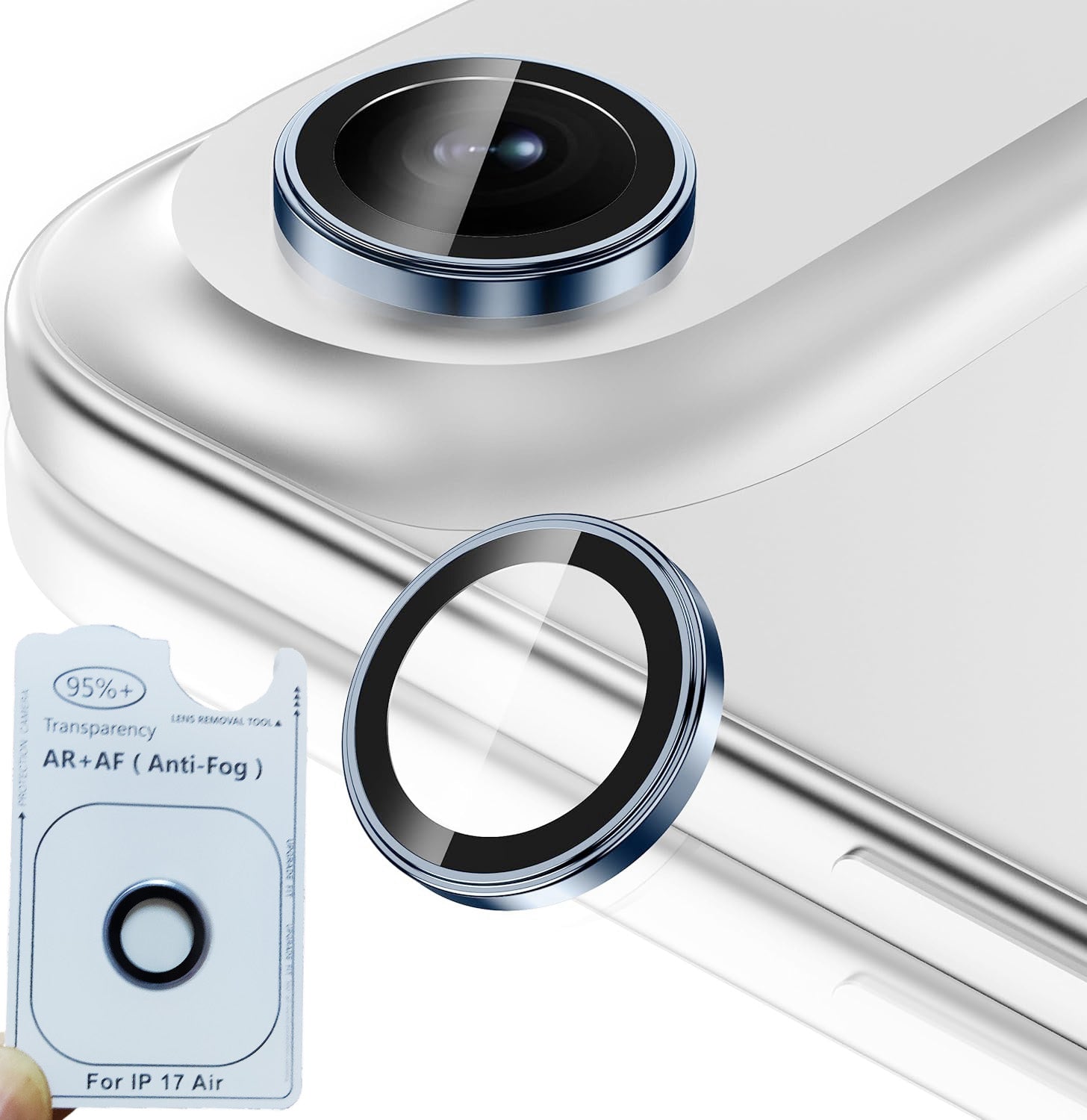 iPhone Air Eagle Eye AR+AF Camera Lens Protector with Removal Tool [Sierra Blue]