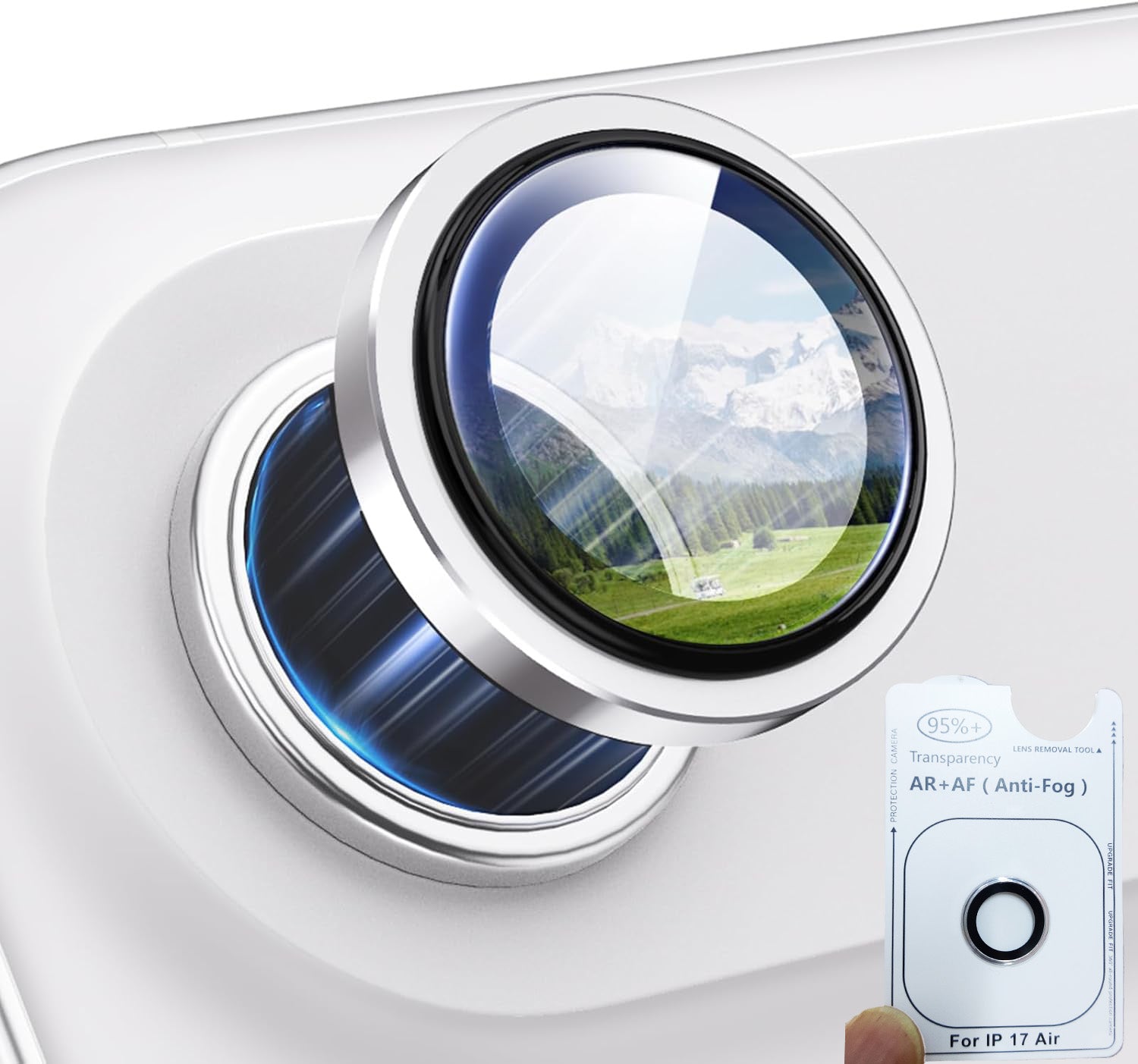 iPhone Air Eagle Eye AR+AF Camera Lens Protector with Removal Tool [Silver]