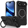 iPhone Air MagSafe Case with Sliding Camera Cover & Ring Stand [Black] - Black