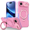 iPhone Air MagSafe Case with Sliding Camera Cover & Ring Stand [Pink] - Pink