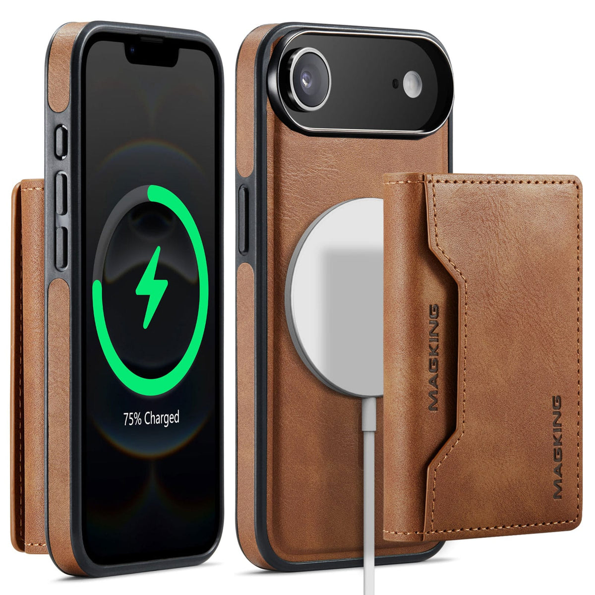 iPhone Air DG.Ming MagSafe Wallet Case [Brown]