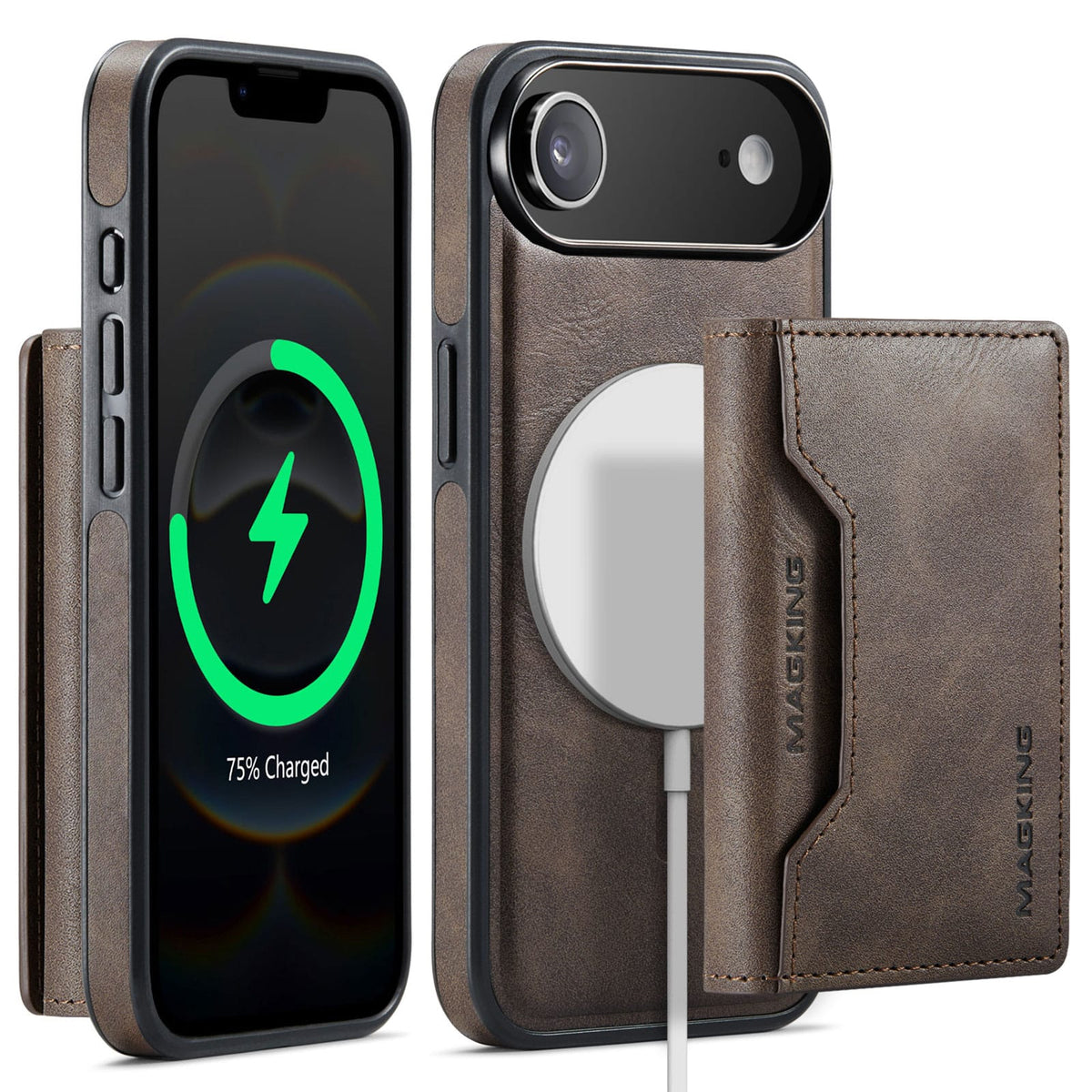 iPhone Air DG.Ming MagSafe Wallet Case [Coffee]