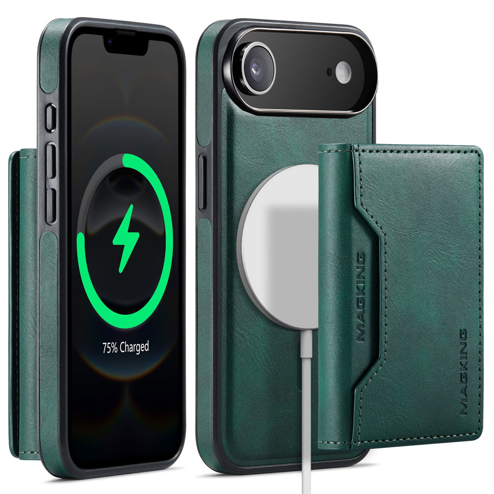 iPhone 17 Air DG.Ming MagSafe Wallet Case [Green]