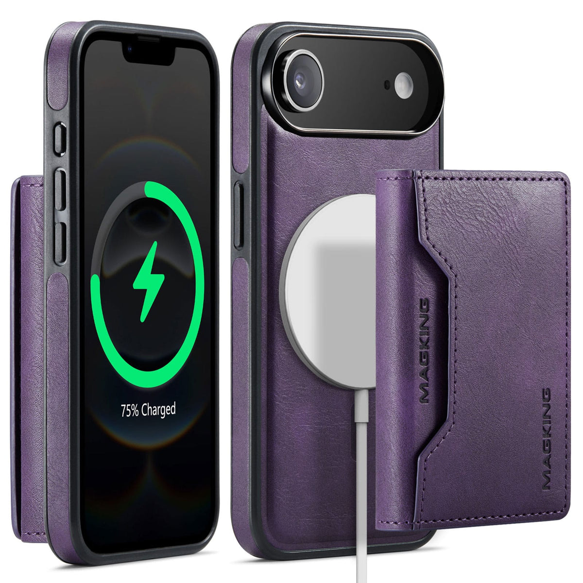 iPhone Air DG.Ming MagSafe Wallet Case [Purple]