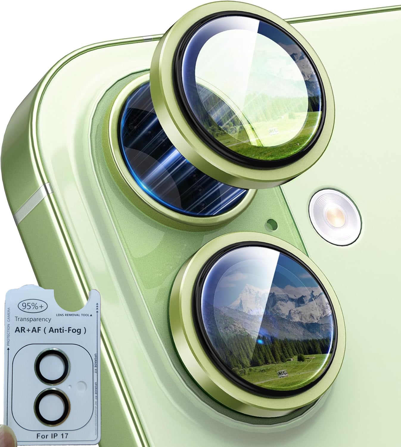 iPhone 17 Eagle Eye AR+AF Camera Lens Protector with Removal Tool [sage]