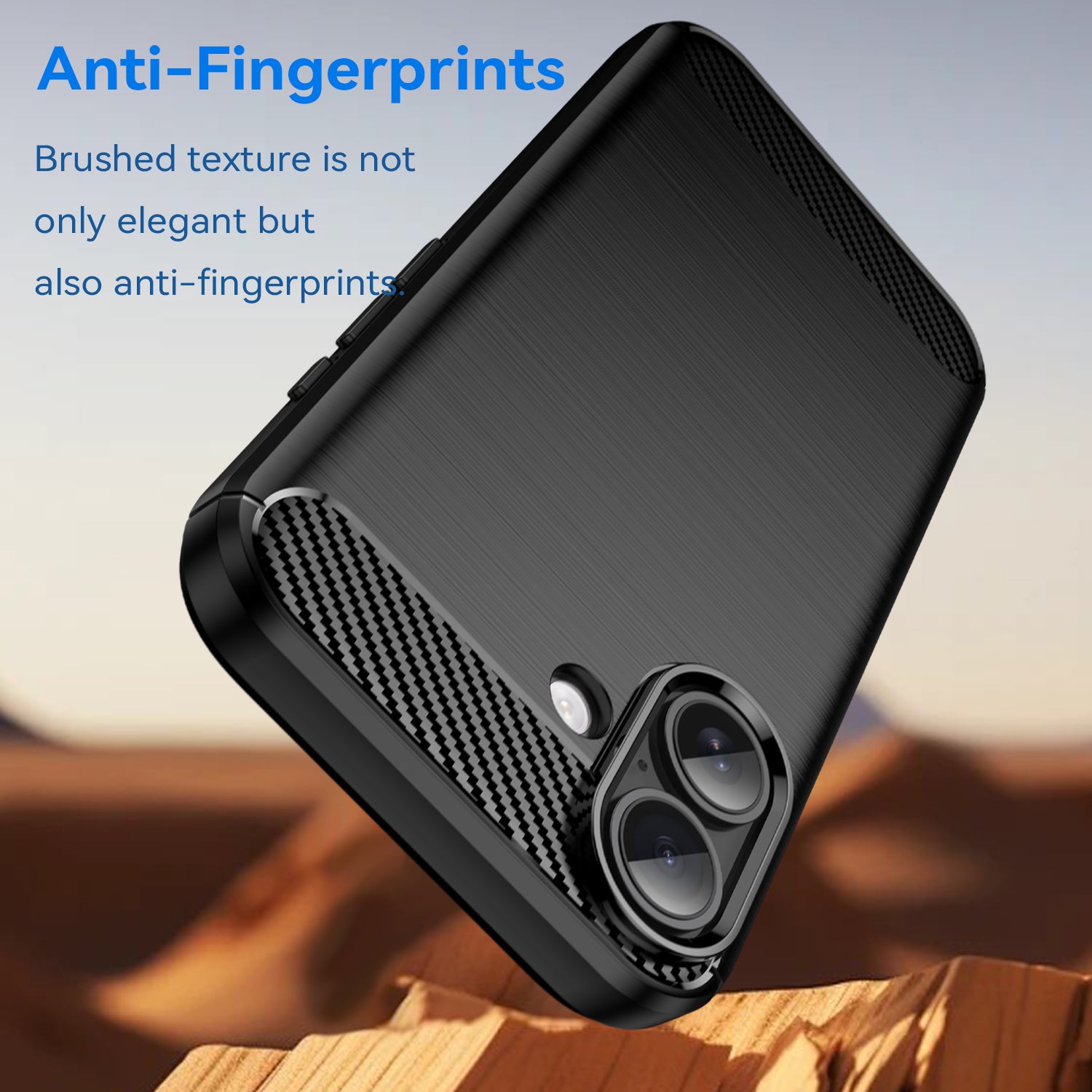 Apple iPhone 17 Carbon Fibre Brushed Case [Black]