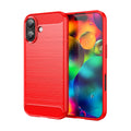 iPhone 17 Carbon Fibre TPU Case Slim Shockproof Cover Red - Red