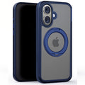 iPhone 17 Clear MagSafe 360° Rotating Ring Stand Case [Navy] - Navy