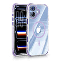 iPhone 16 CrystalGuard MagSafe Clear Shockproof Bumper Case [Lilac] - Lilac