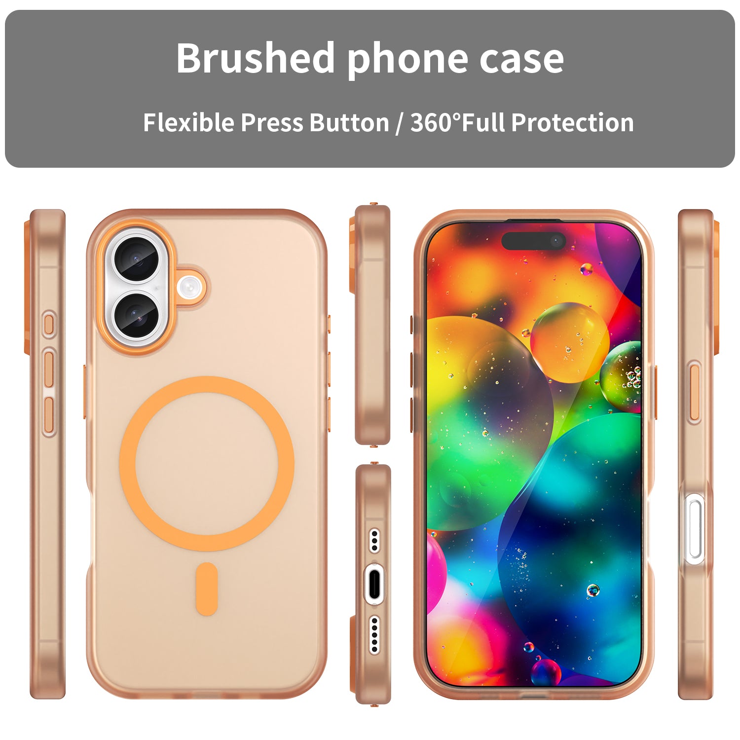 iPhone 17 MagSafe Soft Matte Case [Orange]