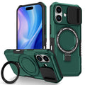 iPhone 17 MagSafe Case with Sliding Camera Cover & Ring Stand [Teal] - Teal