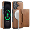 iPhone 17 DG.Ming MagSafe Wallet Case [Brown] - Brown
