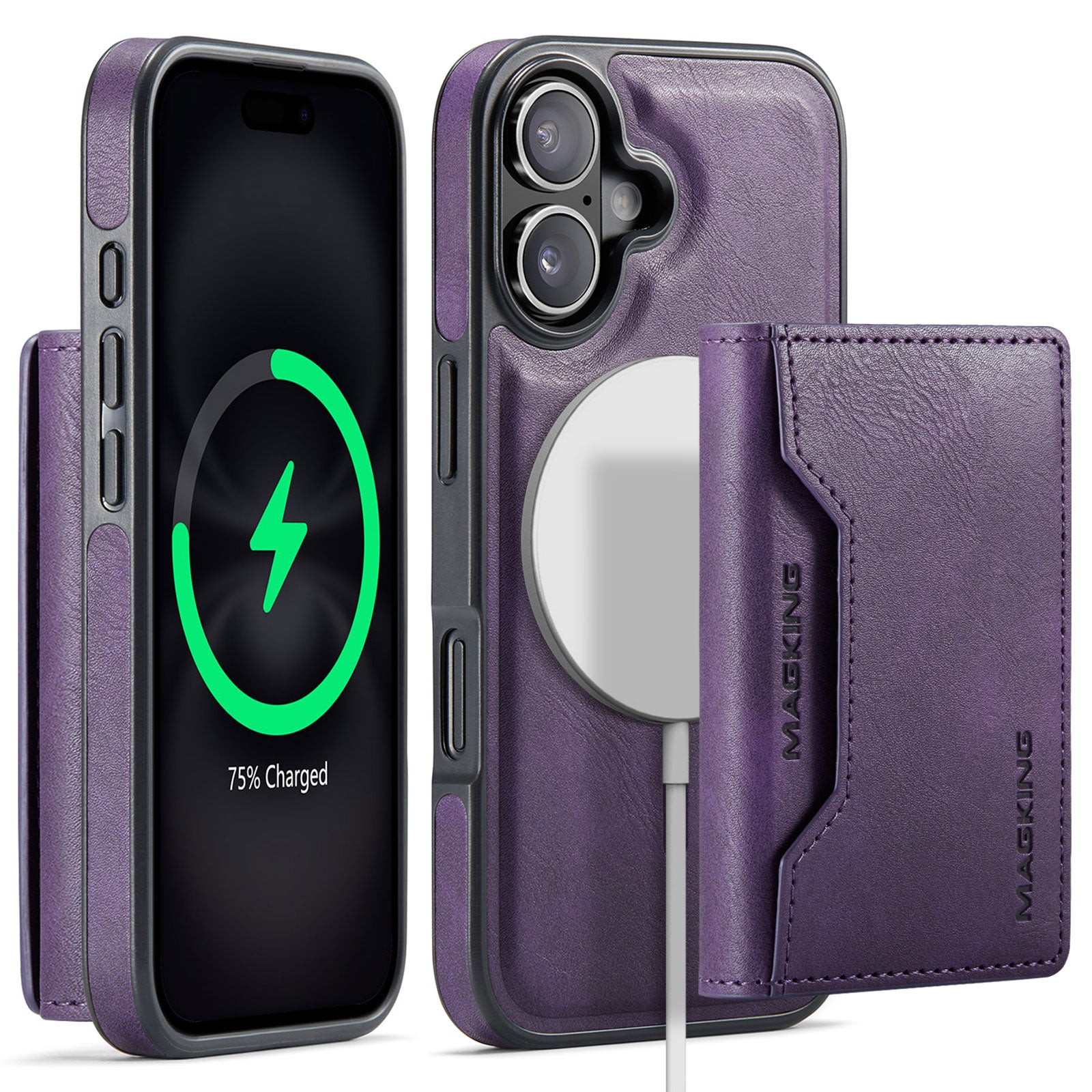 iPhone 17 DG.Ming MagSafe Wallet Case [Purple]