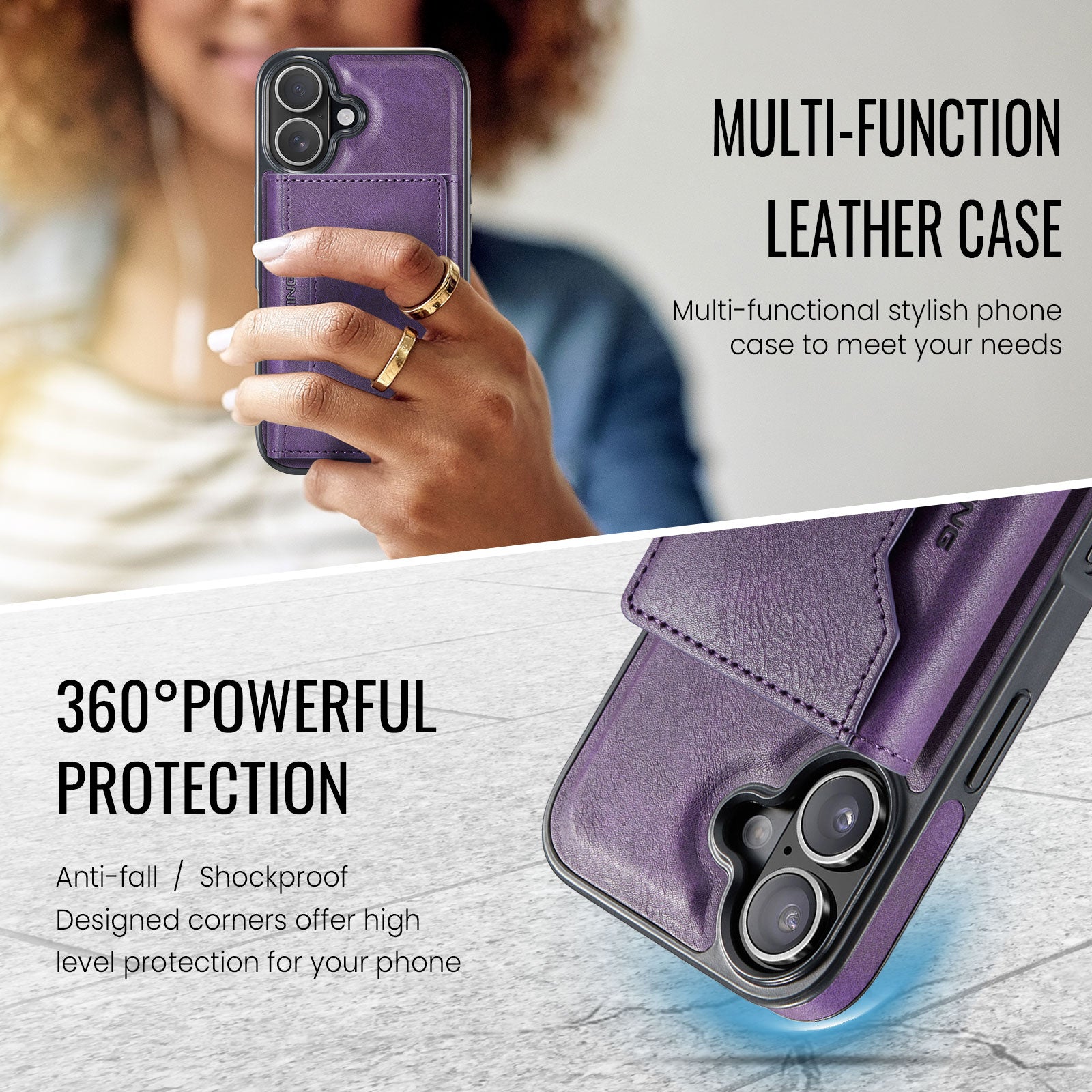 iPhone 17 DG.Ming MagSafe Wallet Case [Purple]
