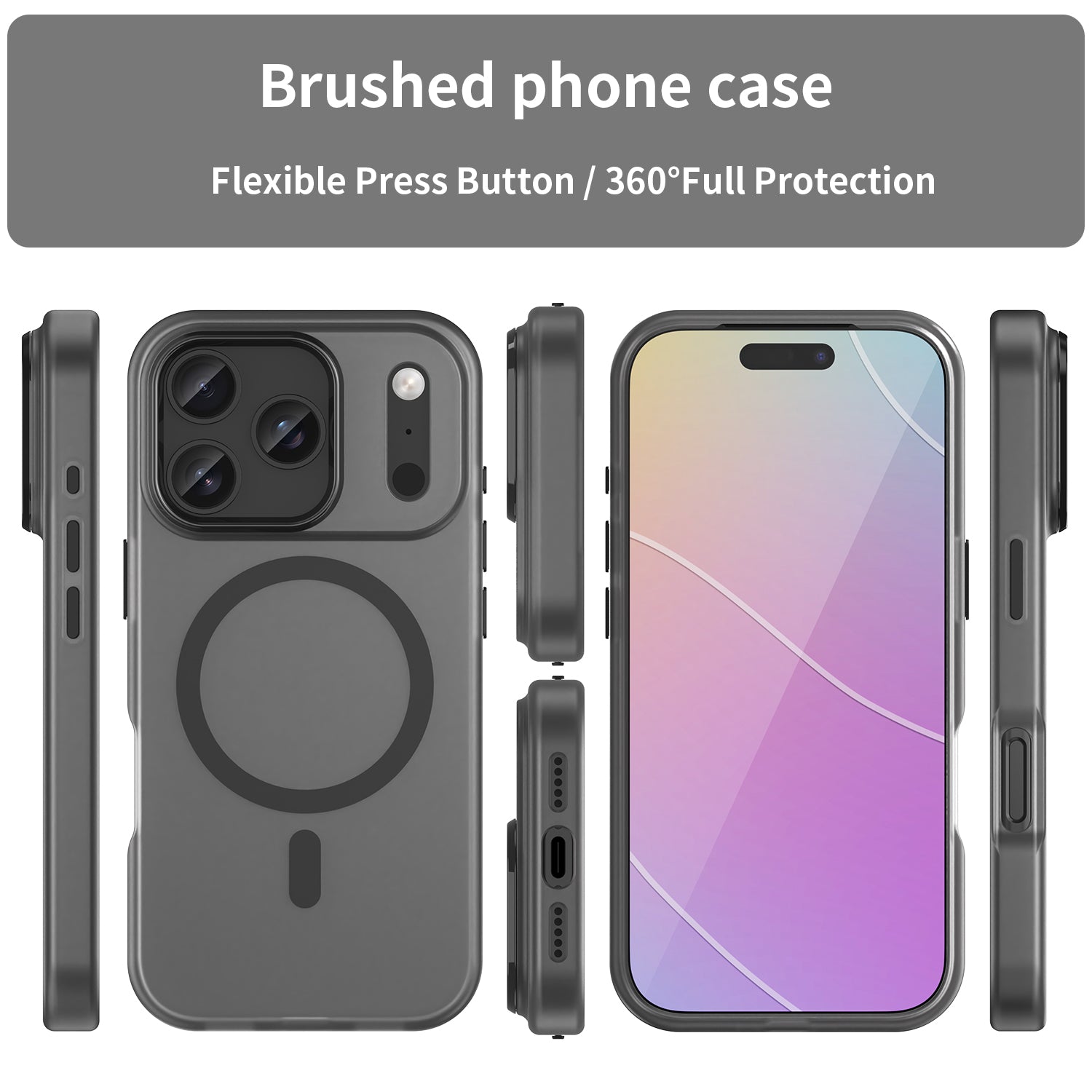iPhone 17 Pro MagSafe Soft Matte Case [Black]