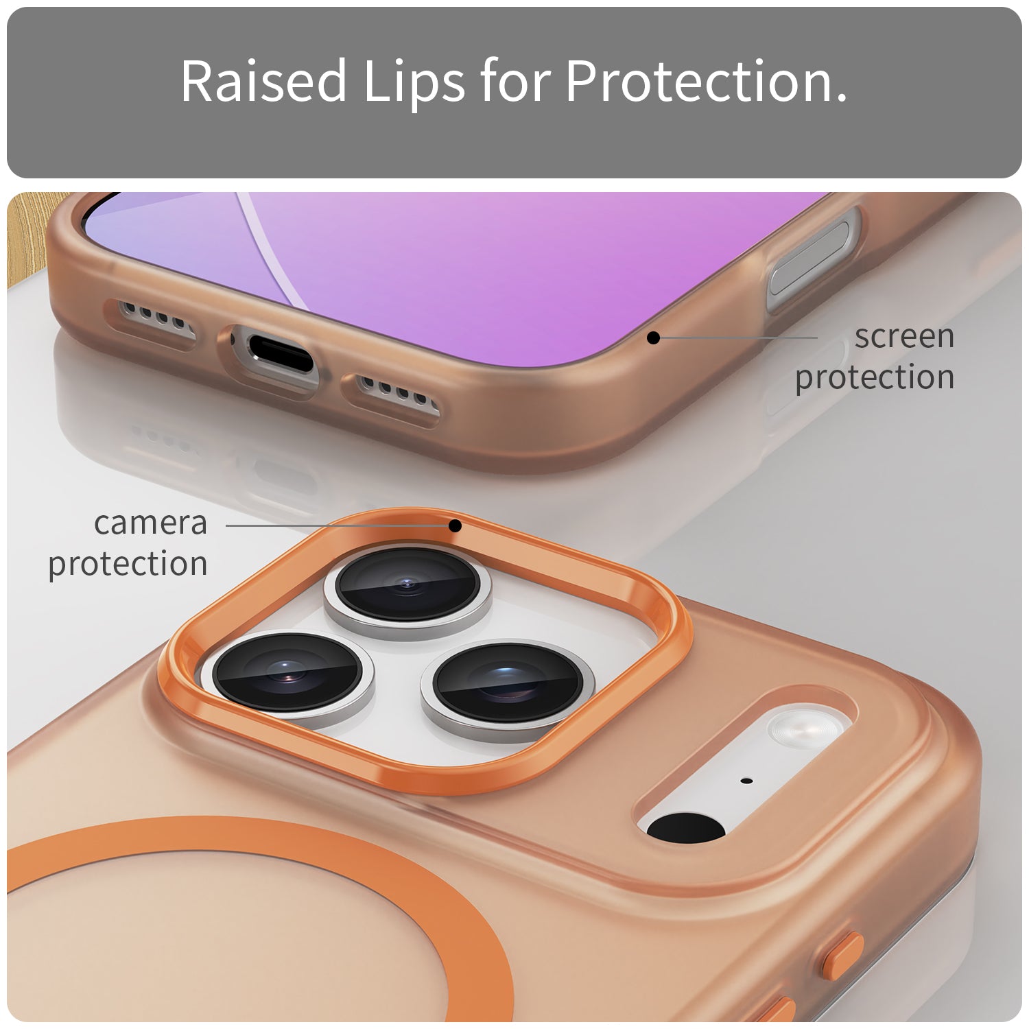 iPhone 17 Pro MagSafe Soft Matte Case [Orange]