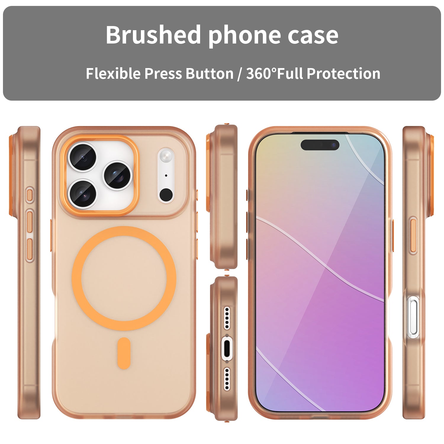 iPhone 17 Pro MagSafe Soft Matte Case [Orange]
