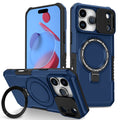 iPhone 17 Pro MagSafe Case with Sliding Camera Cover & Ring Stand [Navy] - Navy