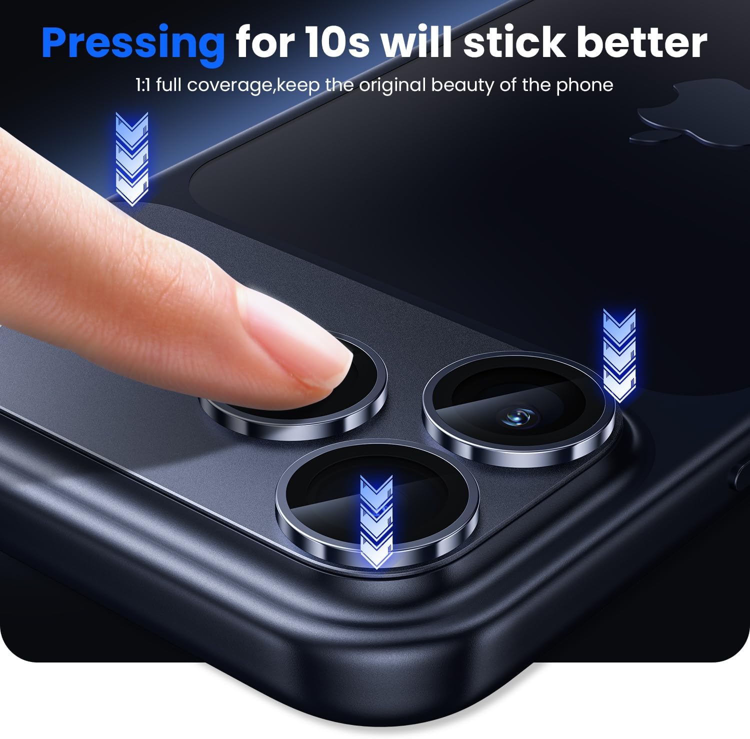 iPhone 17 Pro / Pro Max Eagle Eye AR+AF Camera Lens Protector with Removal Tool [Orange]