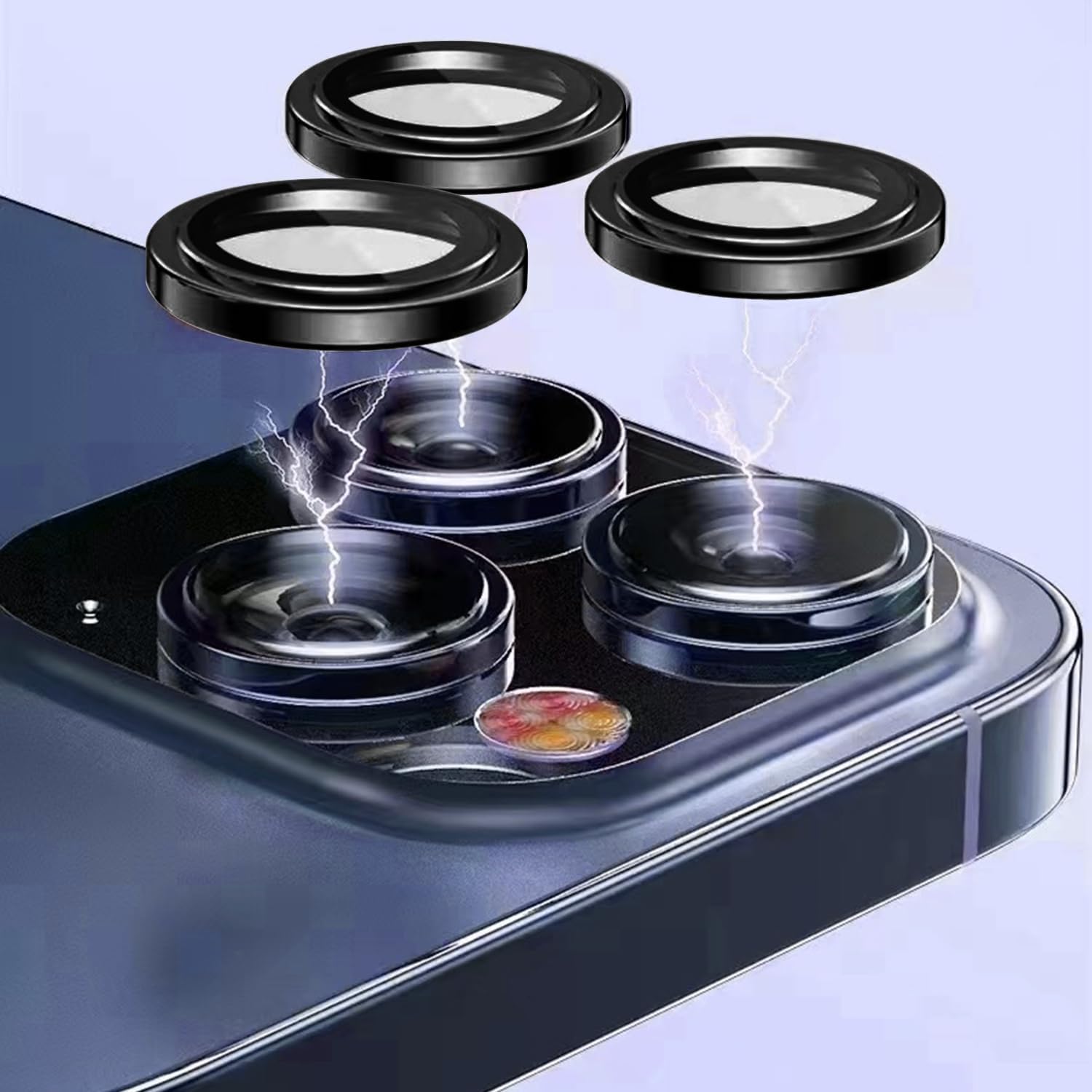 iPhone 16 Pro / Pro Max Eagle Eye AR+AF Lens Protector with Removal Tool [Black Titanium]