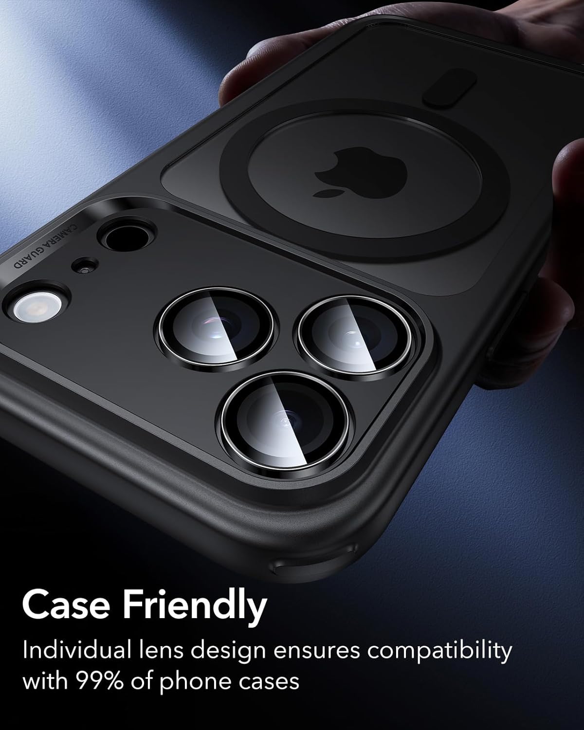 iPhone 17 Eagle Eye AR+AF Camera Lens Protector with Removal Tool [Mist Blue]