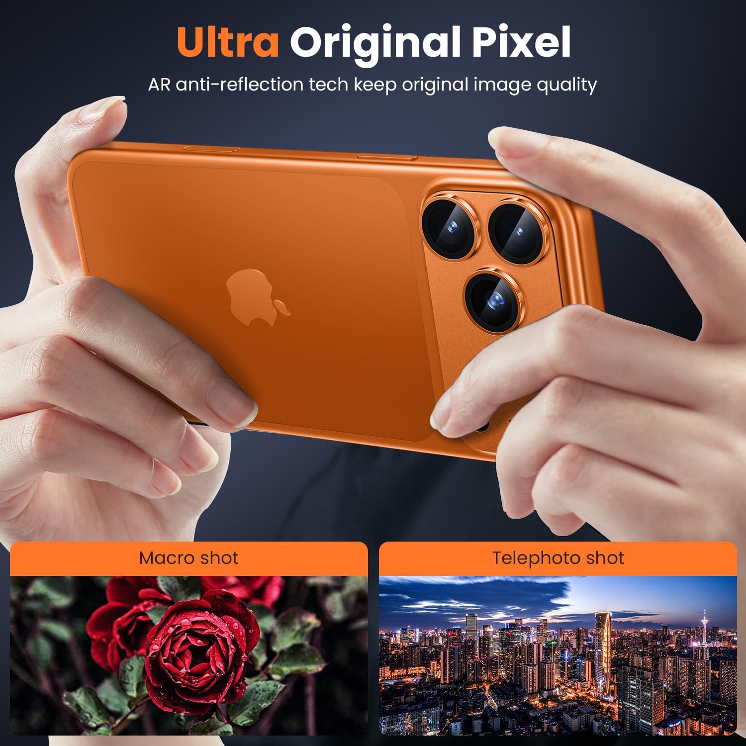 iPhone 17 Pro AR+AF Matte Alloy Camera Island Lens Protector [Titanium Blue]