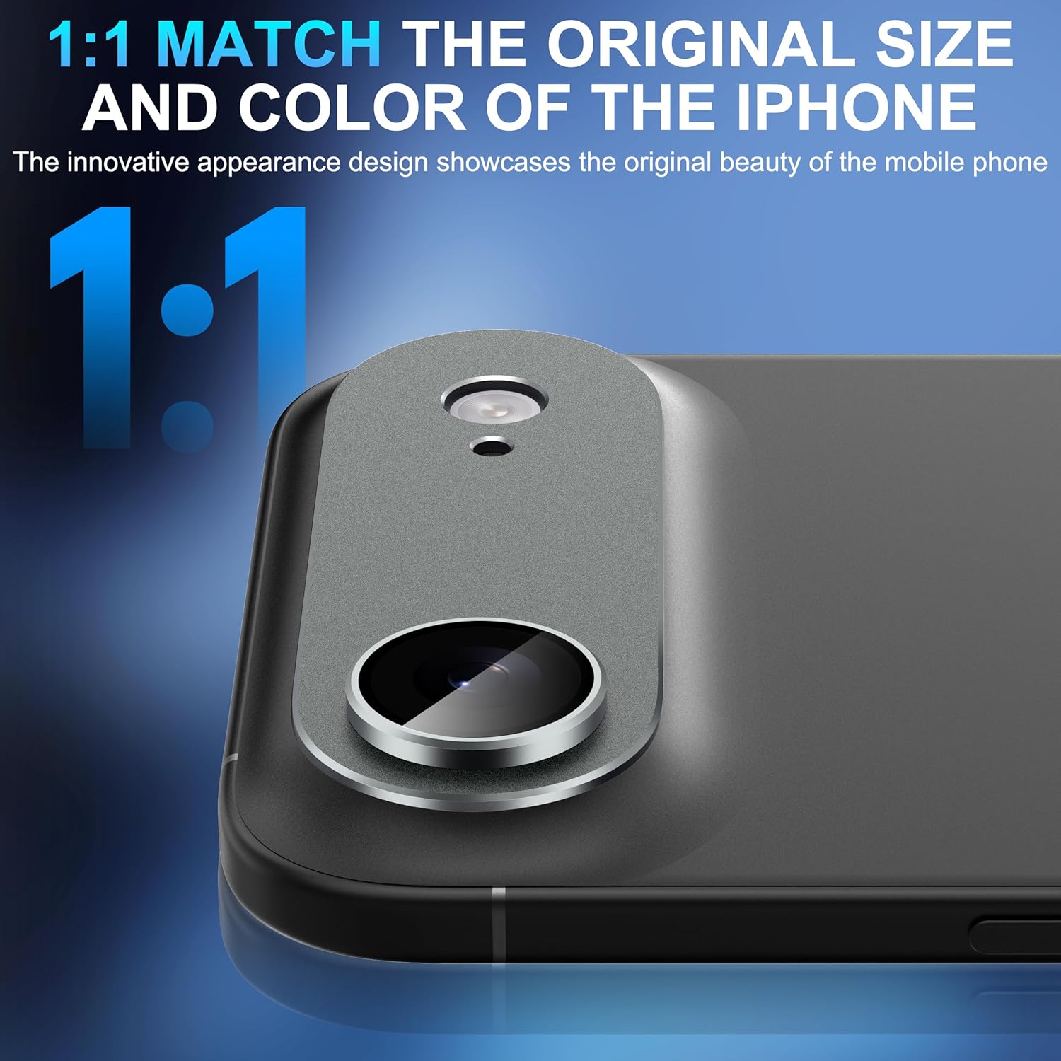 iPhone 17 Pro Max AR+AF Matte Alloy Camera Island Lens Protector [Silver]
