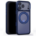 iPhone 17 Pro Max Clear MagSafe 360° Rotating Ring Stand Case [Navy] - Navy
