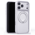 iPhone 17 Pro Clear MagSafe 360° Rotating Ring Stand Case [White] - White