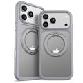iPhone 17 Pro Max Premium Matte MagSafe 360° Rotating Ring Stand Case [Grey] - Grey
