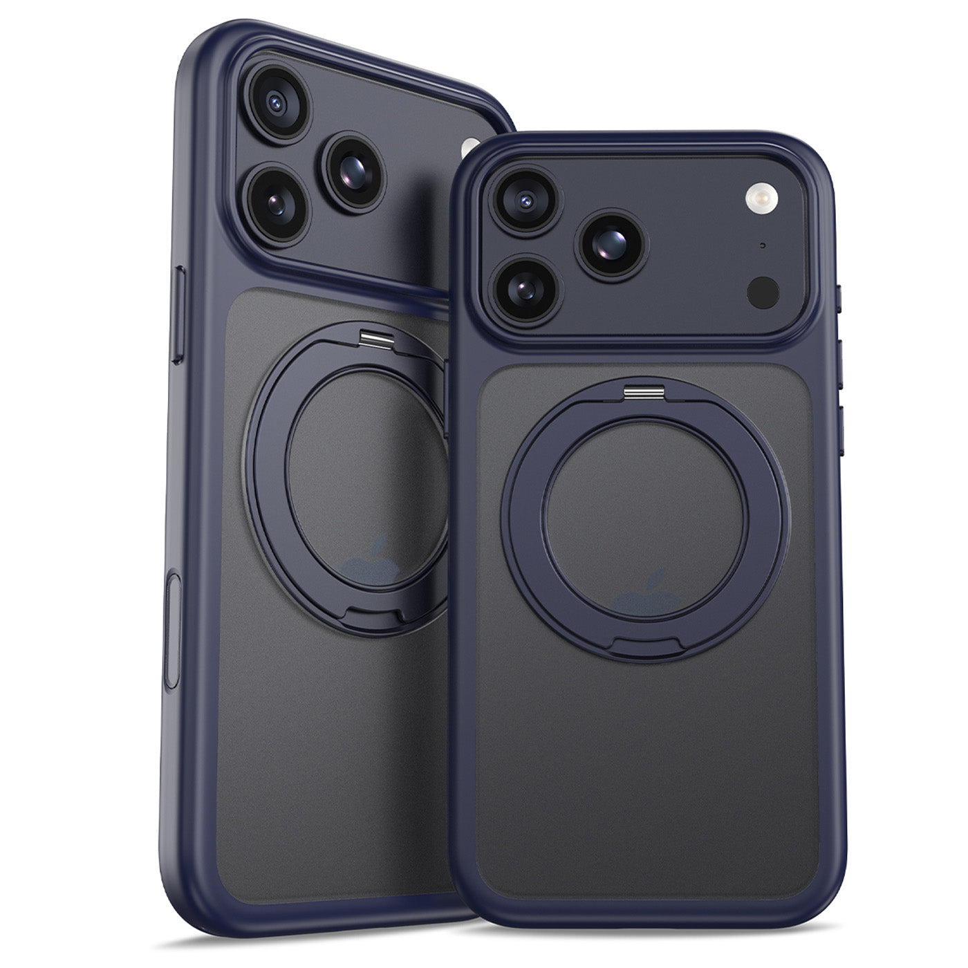iPhone 17 Pro Max Premium Matte MagSafe 360° Rotating Ring Stand Case [Midnight Blue]