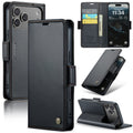 Apple iPhone 17 Pro CaseMe Retro Wallet Case [Black] - Black