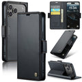 Apple iPhone 17 Pro CaseMe Retro Wallet Case [Black] - Black