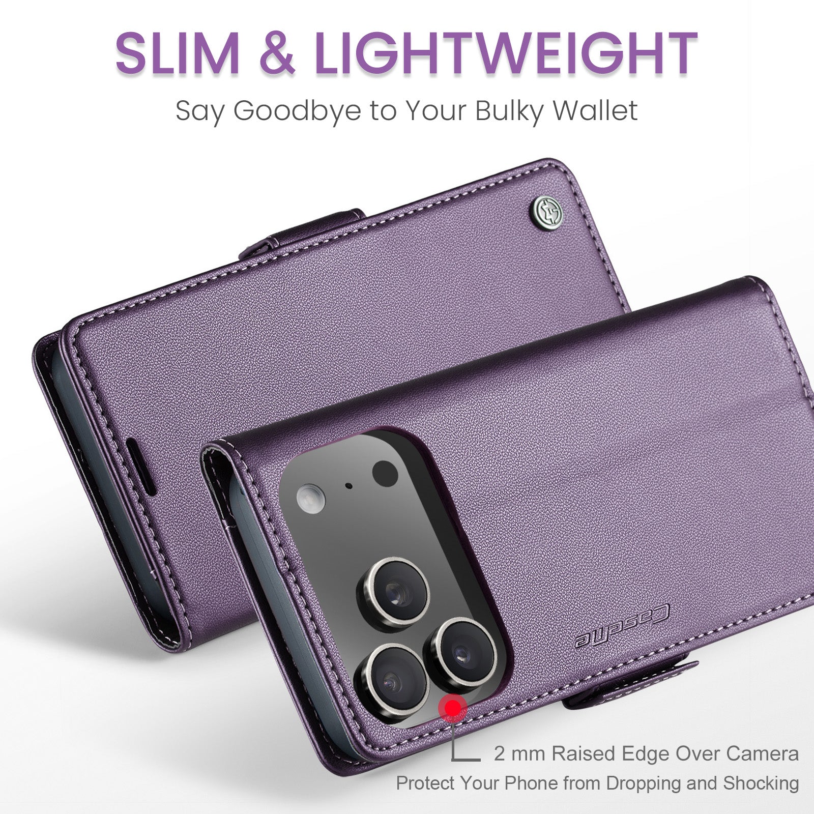 Apple iPhone 17 Pro CaseMe Retro Wallet Case [Purple]