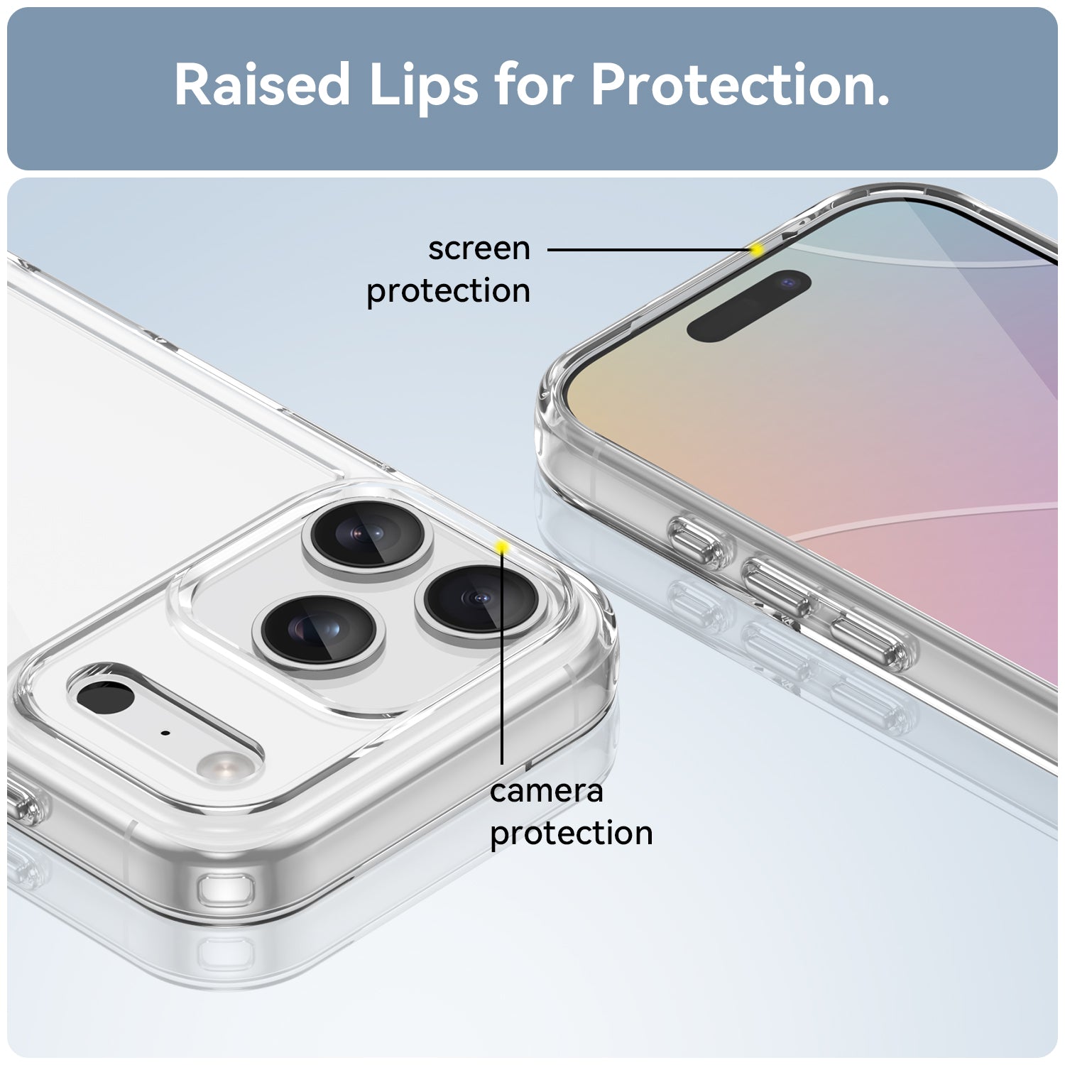 Apple iPhone 17 Pro Soft TPU Bumper Case [Clear]