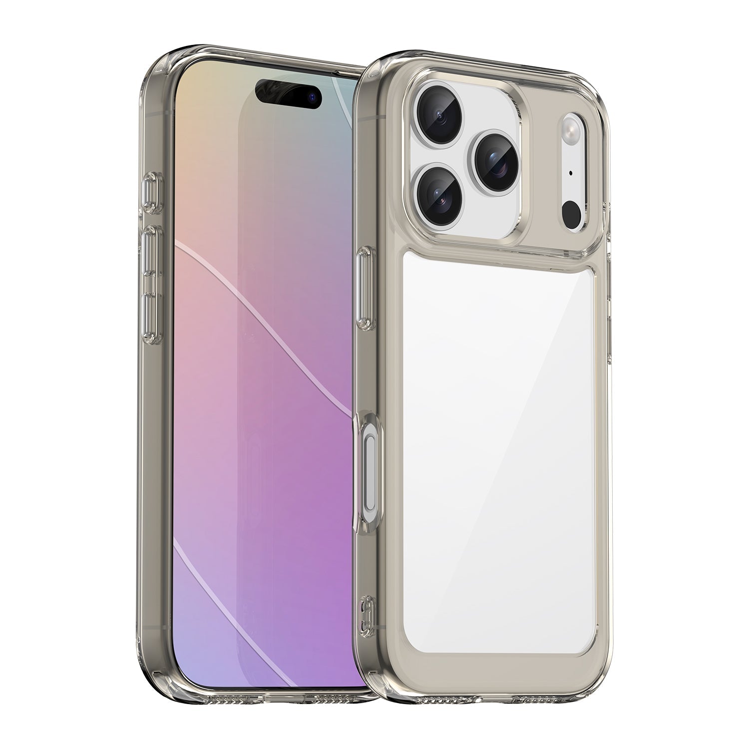 iPhone 18 Pro / 17 Pro Soft TPU Bumper Case [Clear Grey]