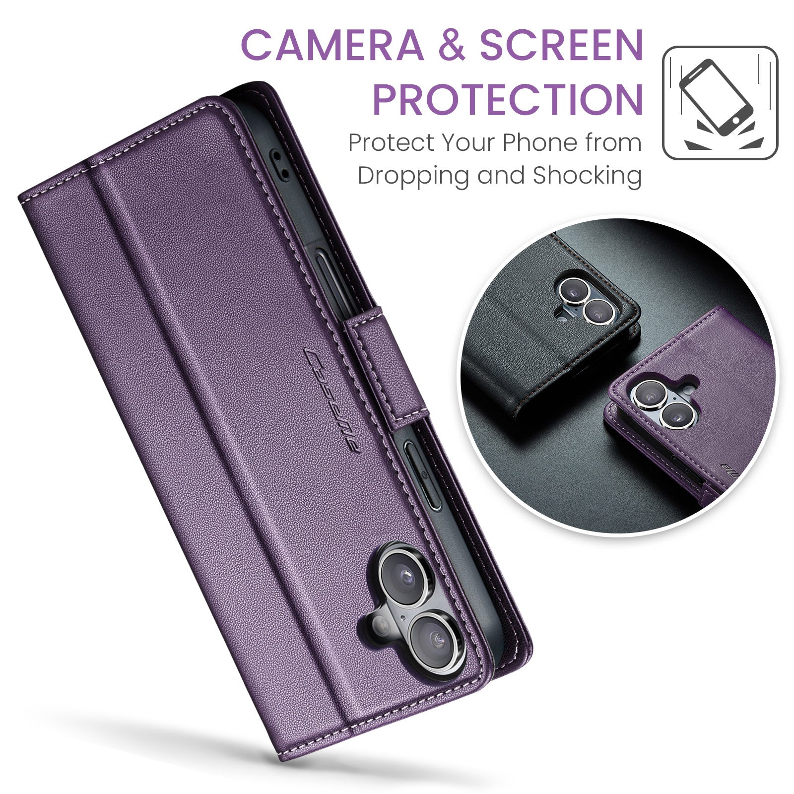Apple iPhone 17 CaseMe Retro Wallet Case [Purple]
